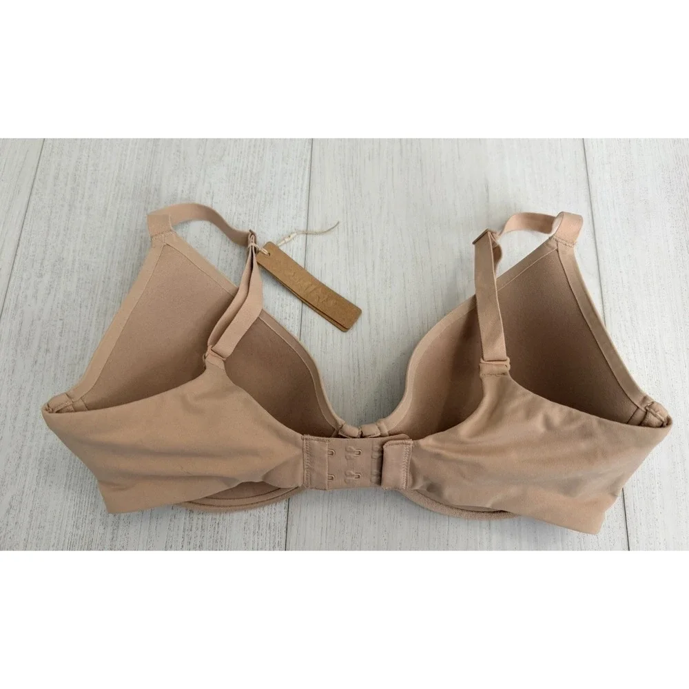 NWT SKIMS Fits Everybody Plunge Bra Sz 34DD Mica Nude Color - Picture 3 of 5